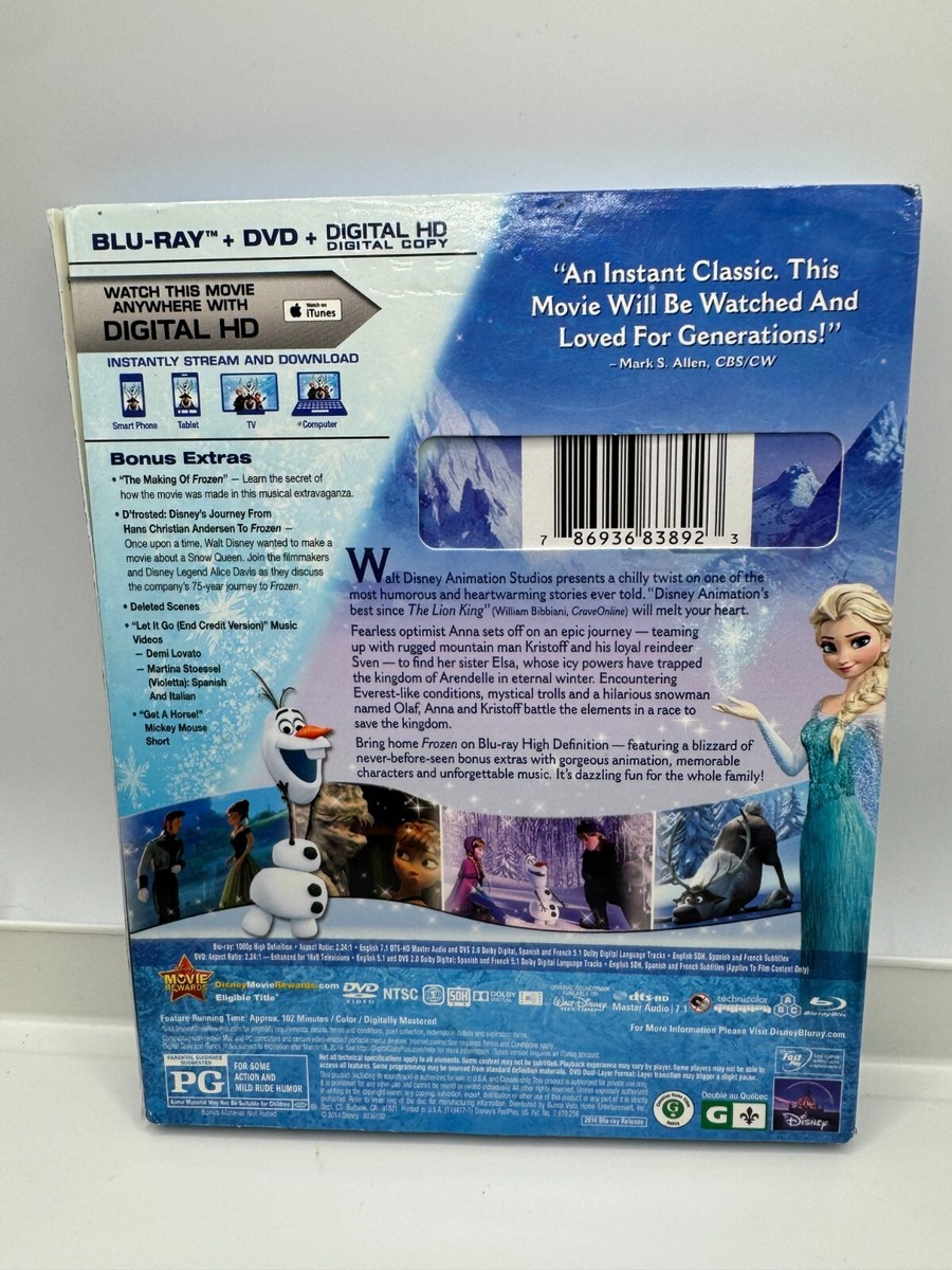 Frozen Collectors Edition Blu-ray WITH SLIPCOVER
