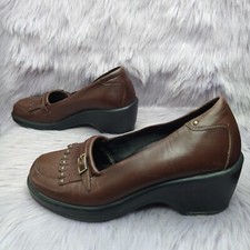 Dansko Leather Slip On Loafers Comfort Shoes Women's Size 7.5-8 38 Brown Kital