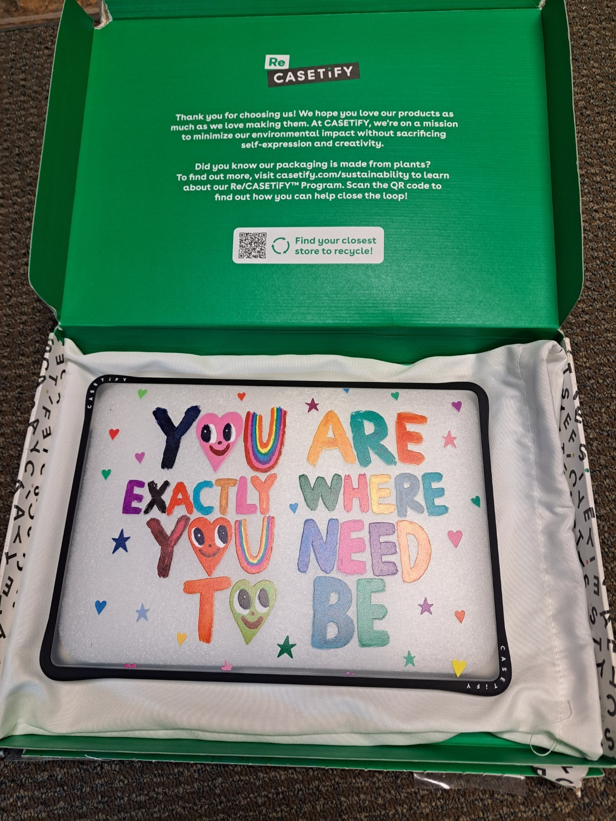 Casetify Impact Case for MacBook Air 13 2018-2020 You Are Exactly Clear Black-image