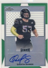 QUENTIN SKINNER 2019 Leaf Metal Army All American Green Flag /4 AUTO LSU