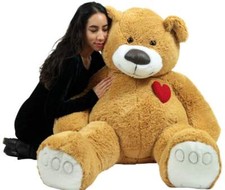 Giant Teddy Bear 57 Inch Soft Huge Plush Animal, Heart on Chest to Express Love