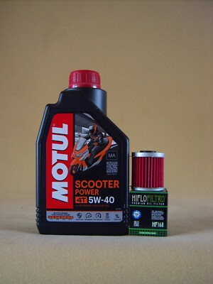 Motul Scooter Power 5W40 Öl + Ölfilter DAELIM NS125 Otello    Freewing 125