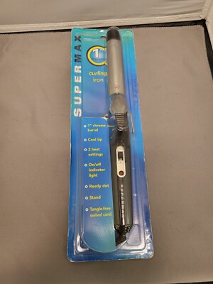 Super Max 1 Inch Chrome Barrel Curling Iron
