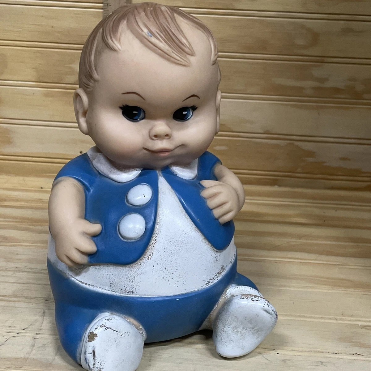 VINTAGE 1957 UNEEDA DOLL CO INC. PLUM PEES RUBBER SQUEAK BOY DOLL