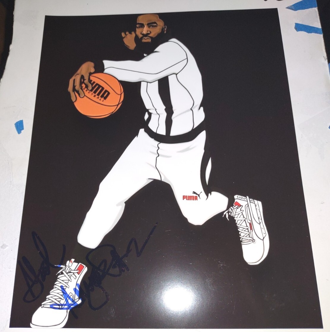GOD SHAMMGOD STREET BALL ICON DRIBBLE GOD SIGNED CUSTOM ART EDIT