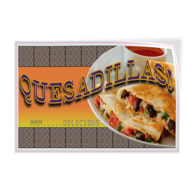 Decal Stickers Quesadillas Restaurant Cafe Bar B Vinyl Store Sign Label