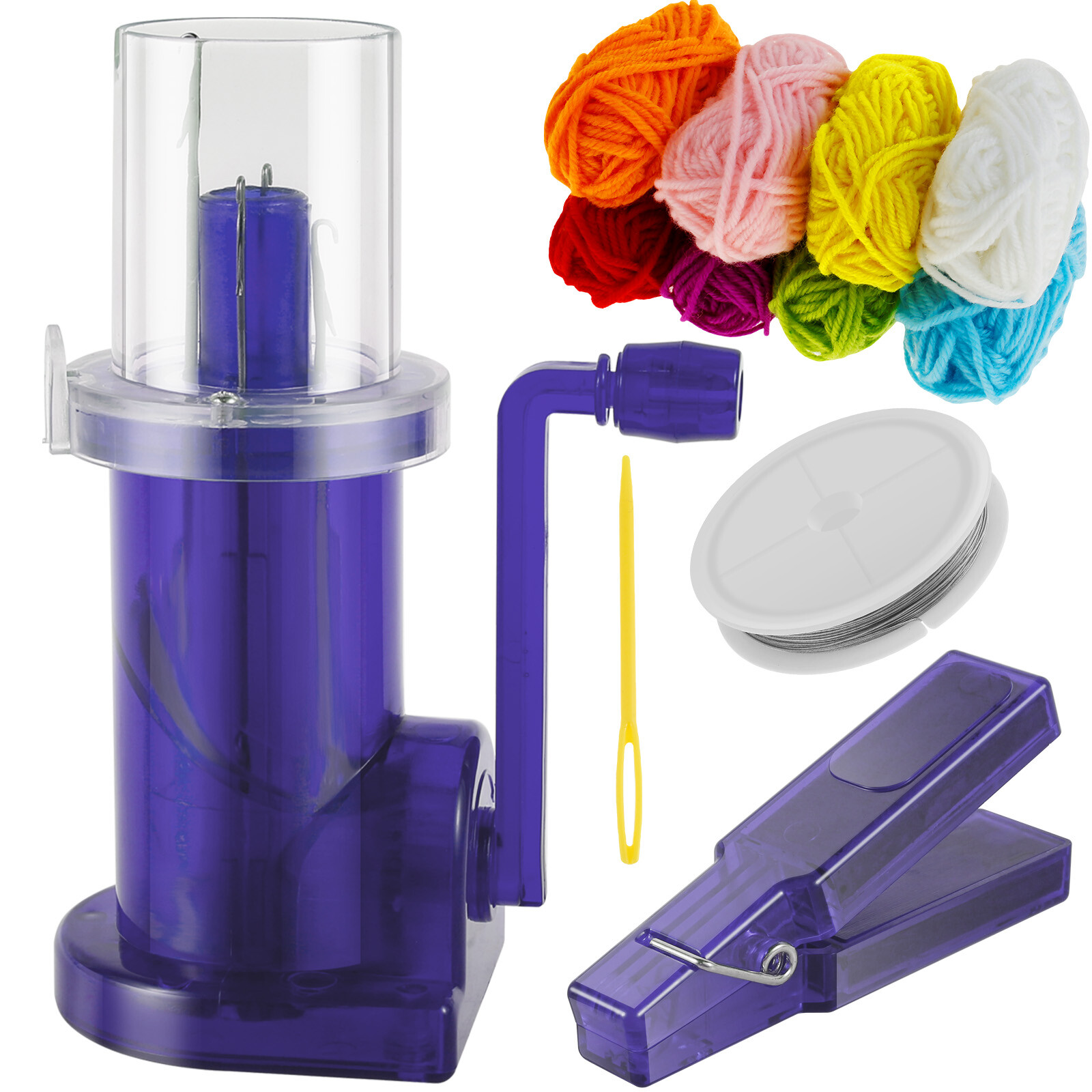 Mini Knitting Mill Hand Crank Knitting Machine Reusable Plastic