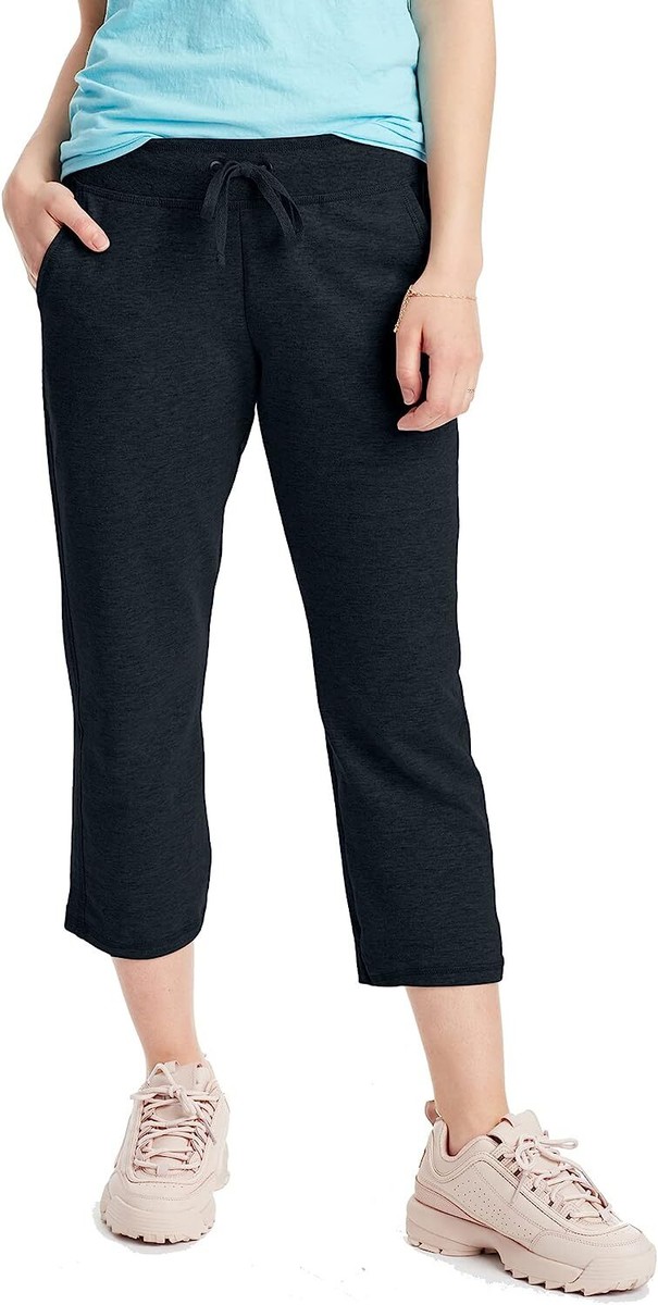 Champion French Terry Capri Pants Hanes Women's French Terry