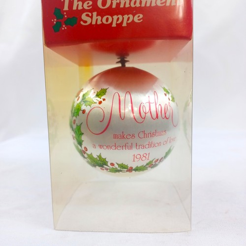 Vintage Satin Christmas Ornament MOther 1981 Rose - Picture 2 of 4