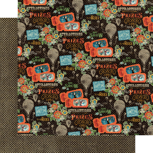 GRAPHIC 45 "COME ONE COME ALL"  8X8 PAPER PAD CIRCUS FAMILY    SCRAPJACK'S PLACE - Picture 5 of 9