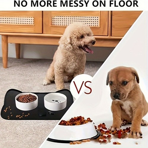 Anti Overflow Pet Feeder Mats Silicone Dog Drinking Pad Pet Supplies - Picture 4 of 16