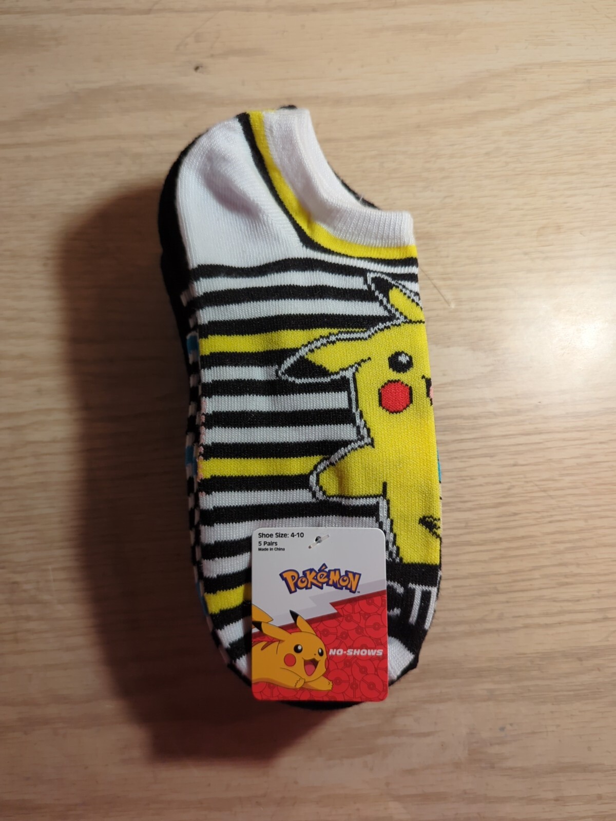 5 Pack Pokemon No-Show Socks for Shoe Sizes 4-10-image