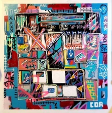 CORBELLIC EXPRESSIONISM ART 36X36 RENASSAINCE TIME COLLECTIBLE SERIES FINE WALL