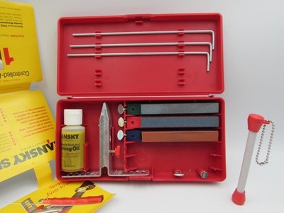 LANSKY SHARPENING SYSTEM STANDARD LKC03-B TRAVEL CASE SHARPENING  ROD EXCELLENT