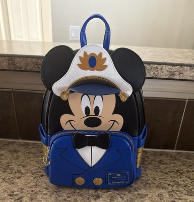 Loungefly, Disney Cruise Line, Mickey Mouse Captain,Mini Backpack, NWT