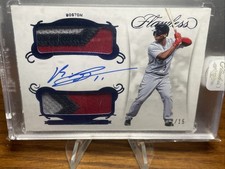 2018 Panini Flawless Rafael Devers Rookie Dual Patch Autographs Sapphire /15