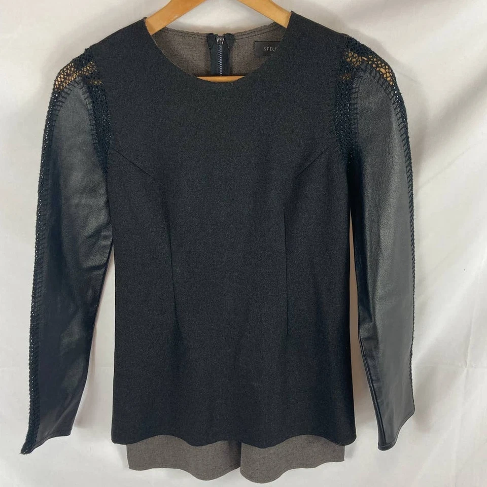 Top Rio de cuero negro Stella & Jamie talla pequeña Foto 2 de 4