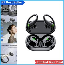 Wireless Earbuds Bluetooth 5.4 Sports IPX7 Waterproof Ear Hook with Mic LED