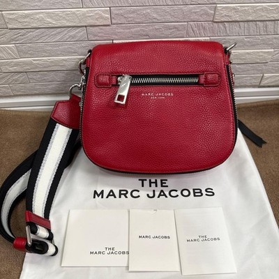 MARC JACOBS Gotham Small Nomad Leather Shoulder Crossbody Bag Red