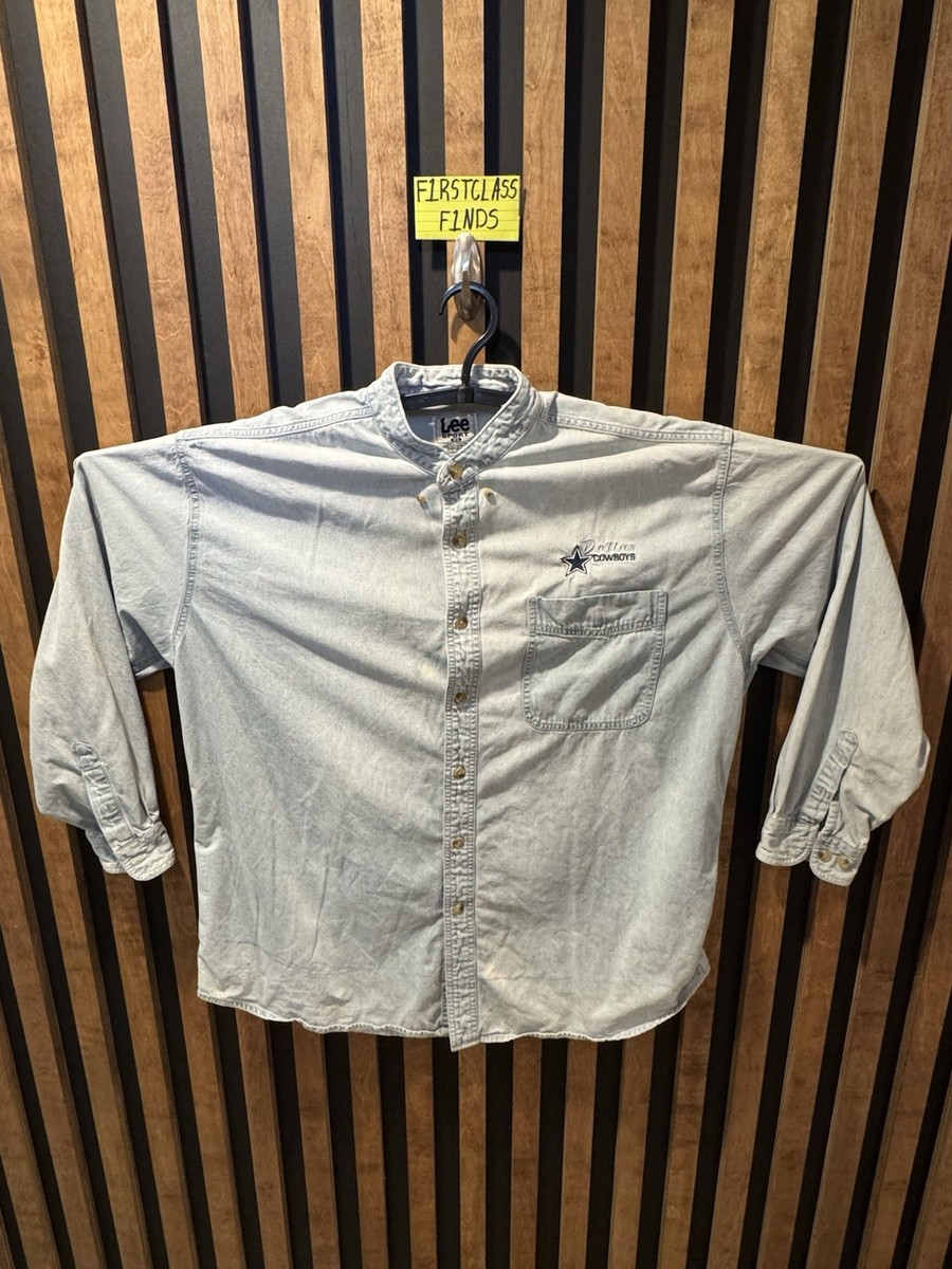 Veste Lee Denim Trucker 2XL Vintage - Dallas Cowboys Années 90, Stonewash