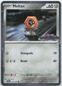 Meltan 102/142 Stellar Crown Stamped Cosmos Holo Promo