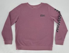 Vans Sweatshirt Womens XL Blush Box Logo Classic Checkerboard Skate Retro 90s
