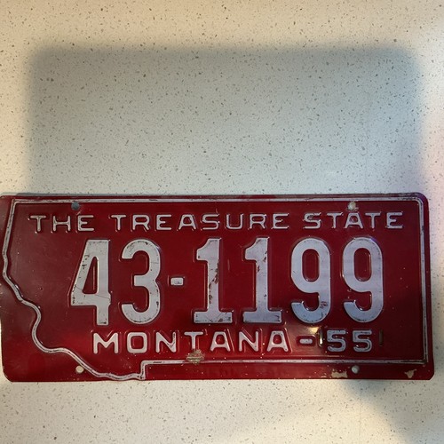 1955 Montana License Plate