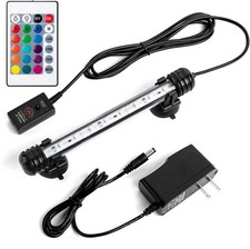 7.5" Color Changing LED Fish Tank Aquarium Submersible Light with Remote/Colored
