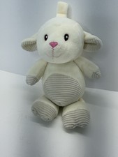 Kellytoy Lamb Sheep Toy Clip Cream Ivory Plush Stuffed Lovey Rattle/Crinkle 10  