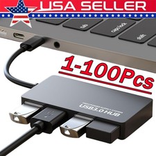 4 Port USB Hub Splitter For PC Mac MacBook Notebook Laptop Desktop Portable Lot