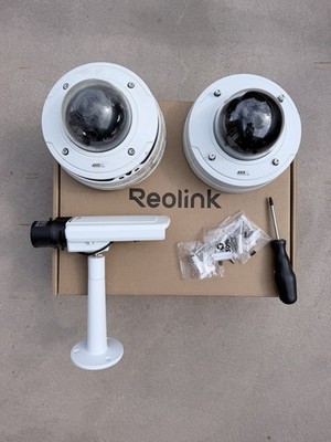 AXIS IP/Network Wired Dome Cameras Lot of 3 Indoor/Outdoor White