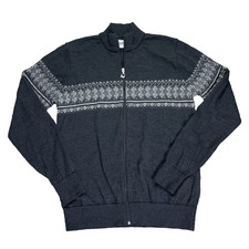 Dale of Norway Hovden Cardigan Jacket Merino Wool Full Zip Fair Isle Mens XL