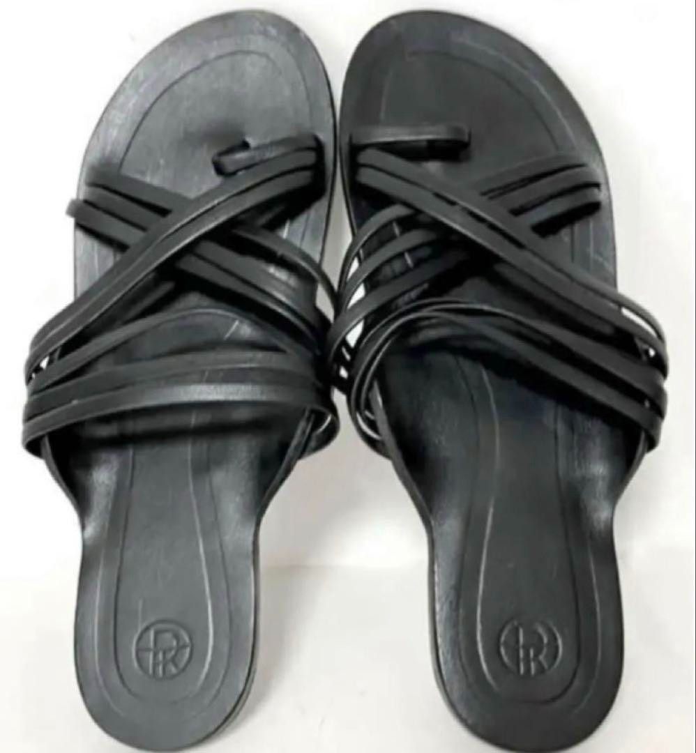 FILA THE ROW sandali ad anello con cinturino in pelle misura 36 colore nero donna usati