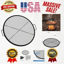 Large 36-Inch X-Marks Fire Pit Grate - Rust-Proof Outdoor Cooking Essential