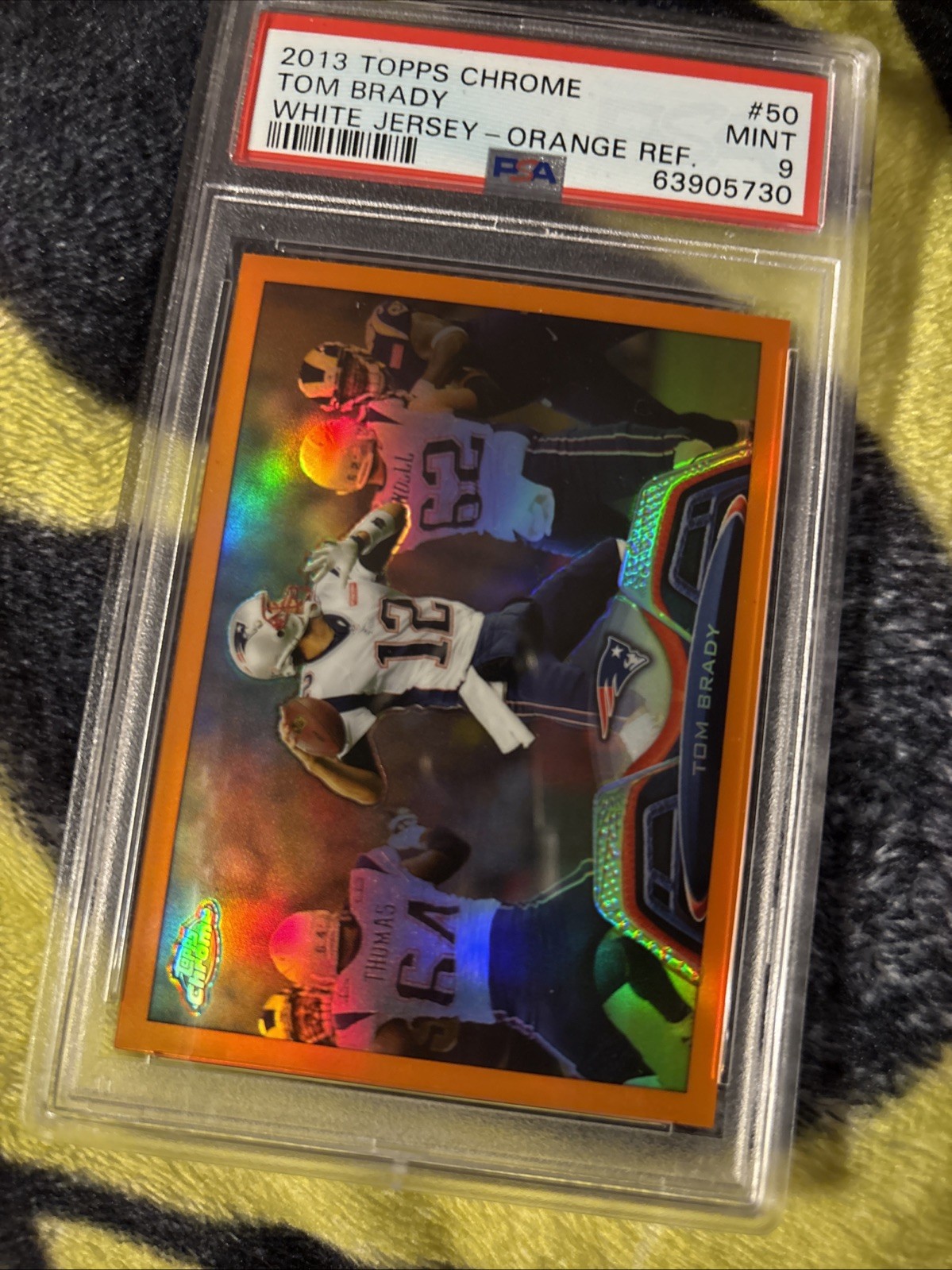 2013 topps chrome refractor tom brady #50 Orange 