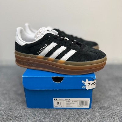 Adidas Gazelle Bold Core Black/Cloud White Sneakers IE0876 Women's Size 8.5