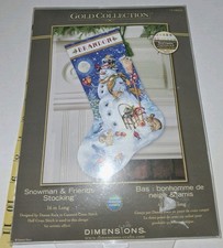 Dimensions Gold Snowman  Friends Stocking 70-08839 Cross Stitch Kit NEVER USED