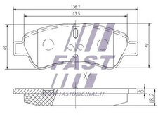 Bremsbeläge Vorderachse FT29519 FAST für CITROËN DS PEUGEOT