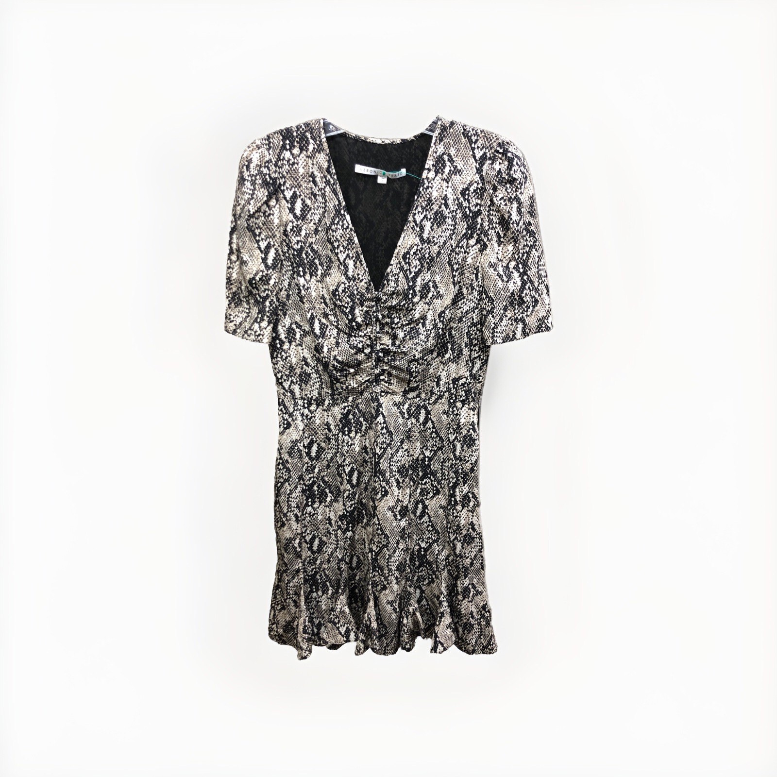 Veronica Beard Ried Python Print  Dress Short Flu… - image 4