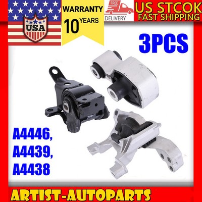 Motor & Trans Mount 3x For 2014-2017 Mazda 6 2.5L AUTO/14-16 CX-5 2.5L FWD-K3218