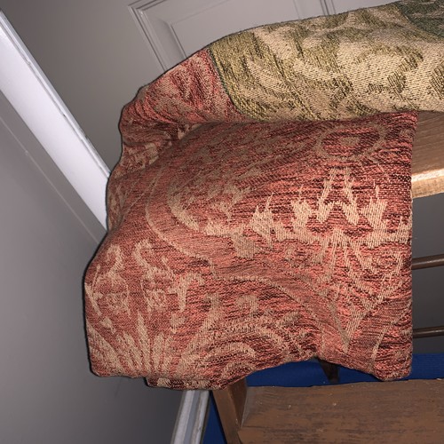 Calzeat Of Scotland Wolldecke mit Fransen Beige Jacquard 60x49 In - Bild 4 von 4