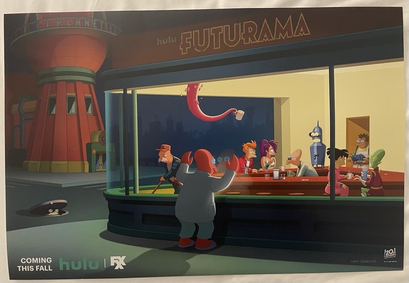 FUTURAMA 2025 SDCC Comic-Con 12x18 Hulu POSTER - Matt Groening