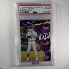 2025 Panini NSCC VIP Gold Roman Anthony Purple Sparkle Rated Prospect /50 PSA 10