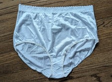 VTG 80's Fruit of The Loom Very SOFT Silky NYLON Panties Shiny Sz 10 Granny NWOT
