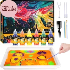 Water Marbling Paint for Kids - Arts and Crafts for Girls & Boys Crafts Kits Ide