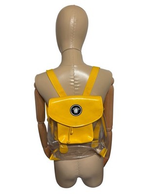 Vtg Young Versace Yellow Medusa Plastic Backpack