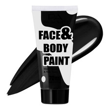 Black Face Paint 70Ml - Professional Water-Based Full Coverage Body Paint for Sk