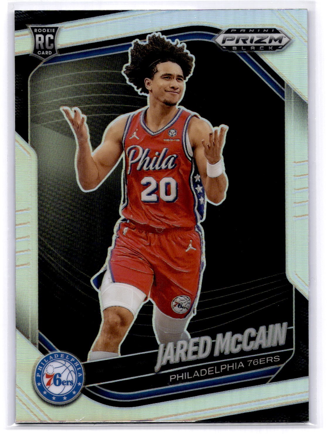 2024-25 Panini Prizm Black #80 Jared McCain Silver Prizms