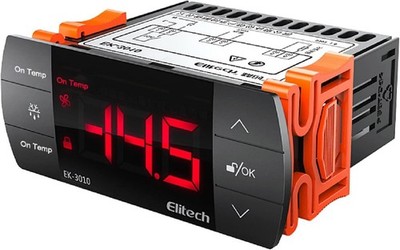 Elitech EK-3010 Digitaler Temperaturregler Thermostat mit Sensoralarm,