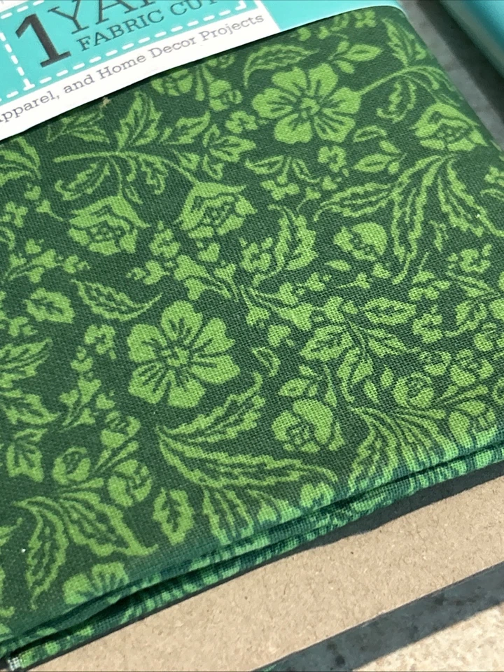 Waverly Paris Caléndula Floral Verde Oscuro 1 Yarda Corte Tela 44 x 36" 100% Algodón Foto 3 de 4